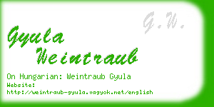 gyula weintraub business card